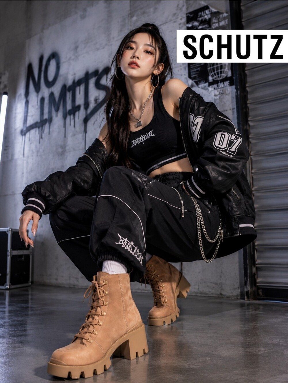 NWT SCHUTZ Women's Xayane Lace Up Block Heel Platform Booties 9.5 M Women